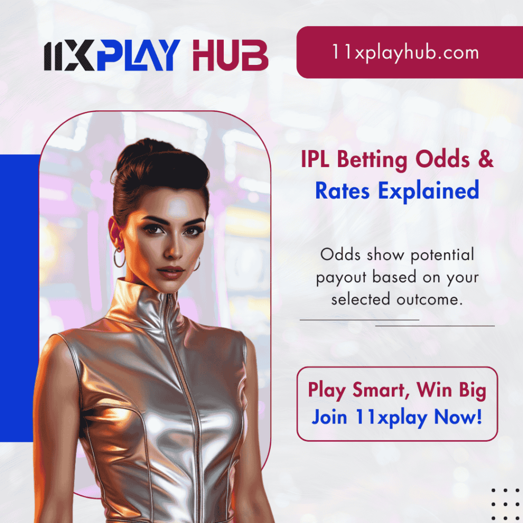 11xplay IPL betting odds and rates explained banner showing how betting odds determine potential payout